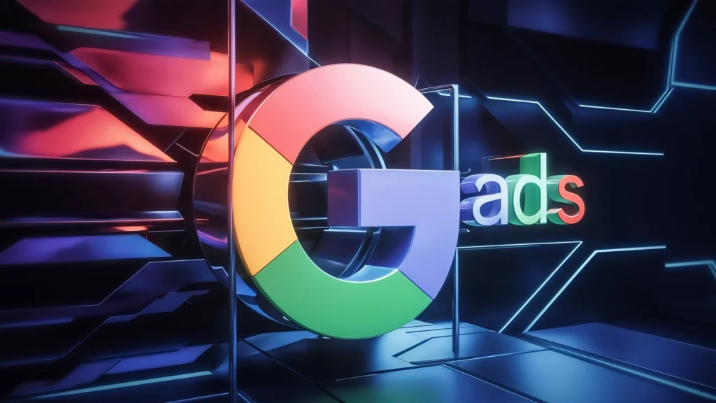 um logo em 3d do google de sua plataforma googleads